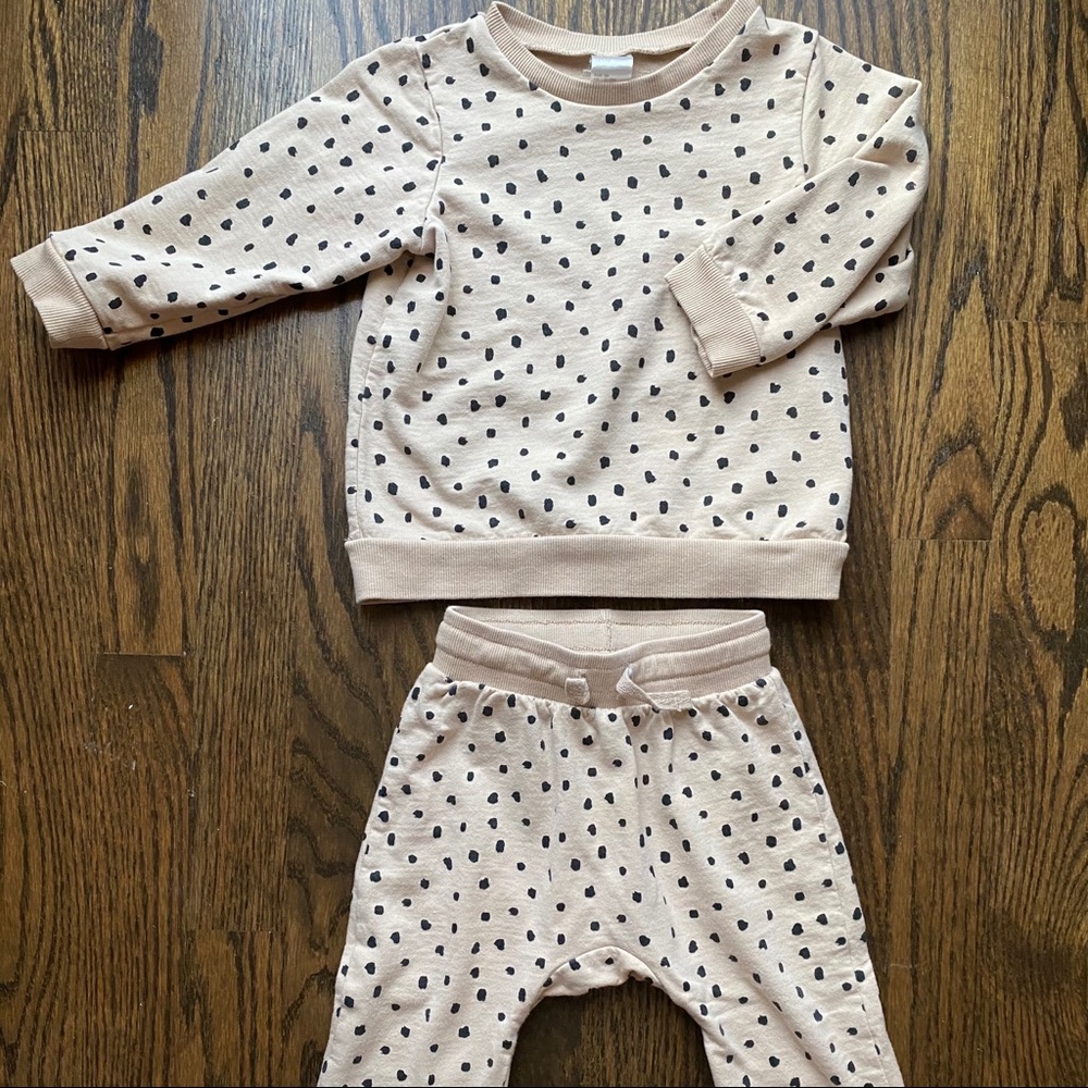 EUC H&M sweat set 12-18m